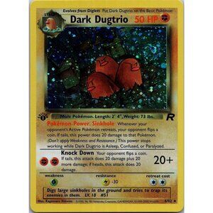 Dark Dugtrio Rocket 1st Edition "Reprinted"